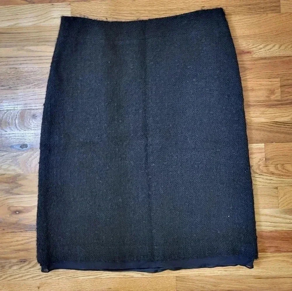 Banana Republic Black Tweed Wool Fully Lined Minimalist Career Wear Suit(12/14) - Picture 8 of 14